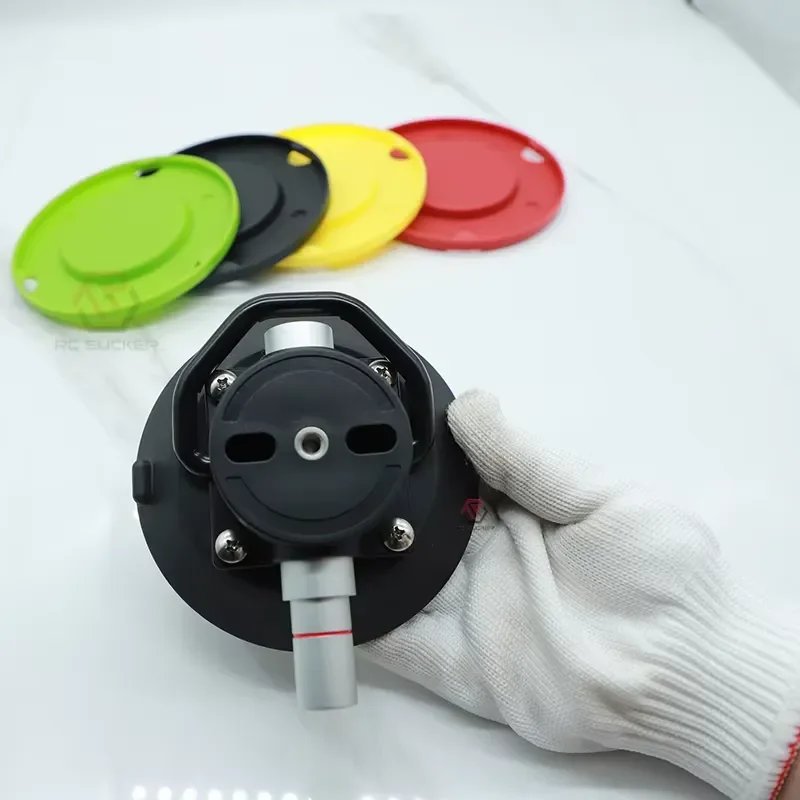 Heavy Duty 4.5 Inch Metal Suction Cup with C Ring Handle and Nylon Cover Pump for Camping Tent Picnic Awning Strong Pull