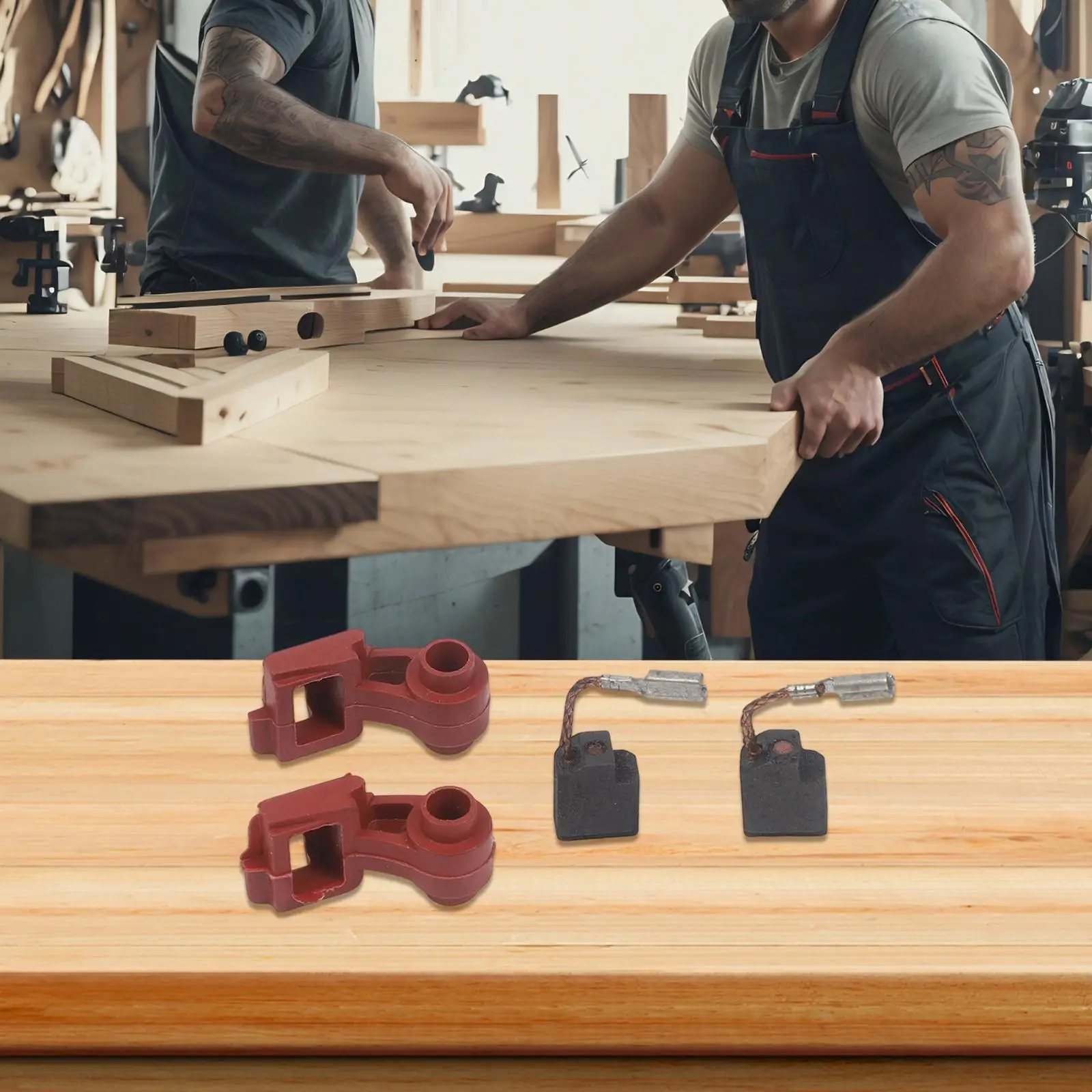 

Grinder Motor Brush Holder Set 65091601 64874300 Replacement for D28402 D28111 D28110 4pcs Carbon Brushes and Brush Arms