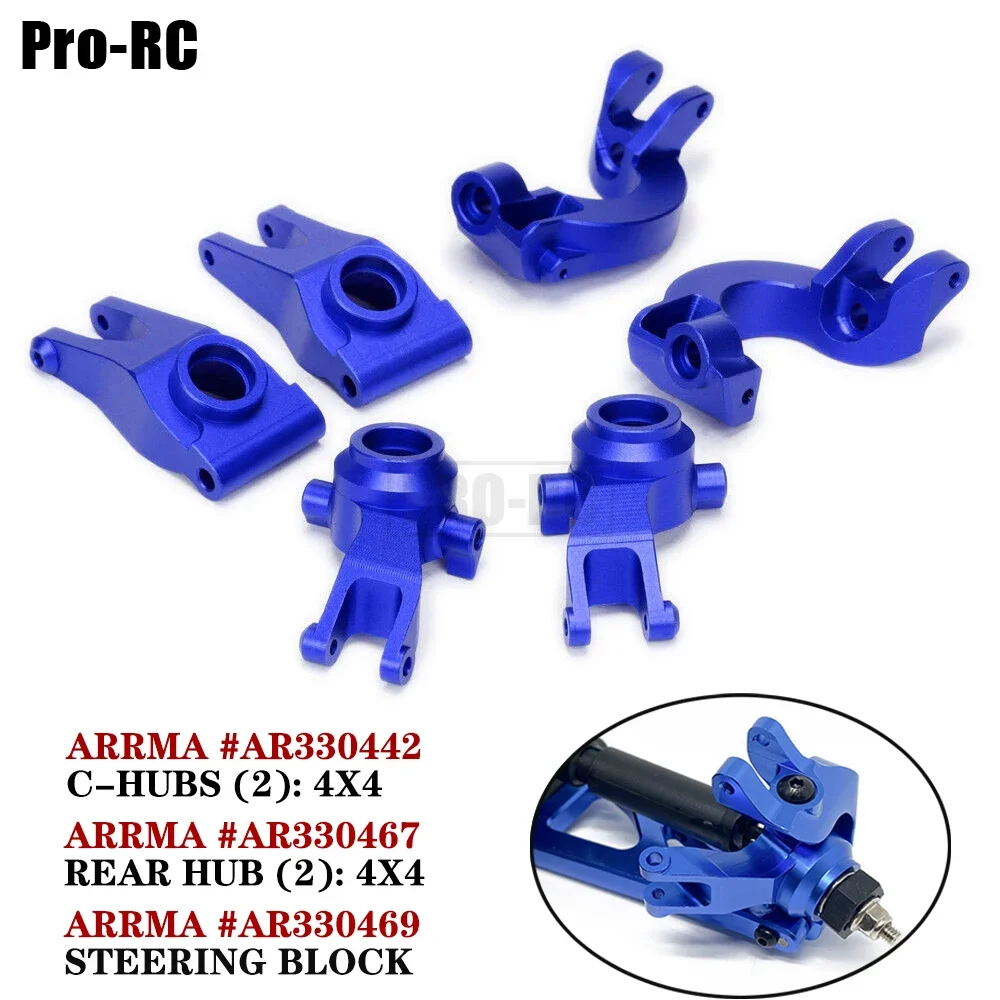 

Alu Alloy F&R C-Hubs Steering Block Knuckle Arm Rear Hub Carrier AR330442 AR330467 AR330469 for 1/10 ARRMA SENTON VORTEKS TYPHON