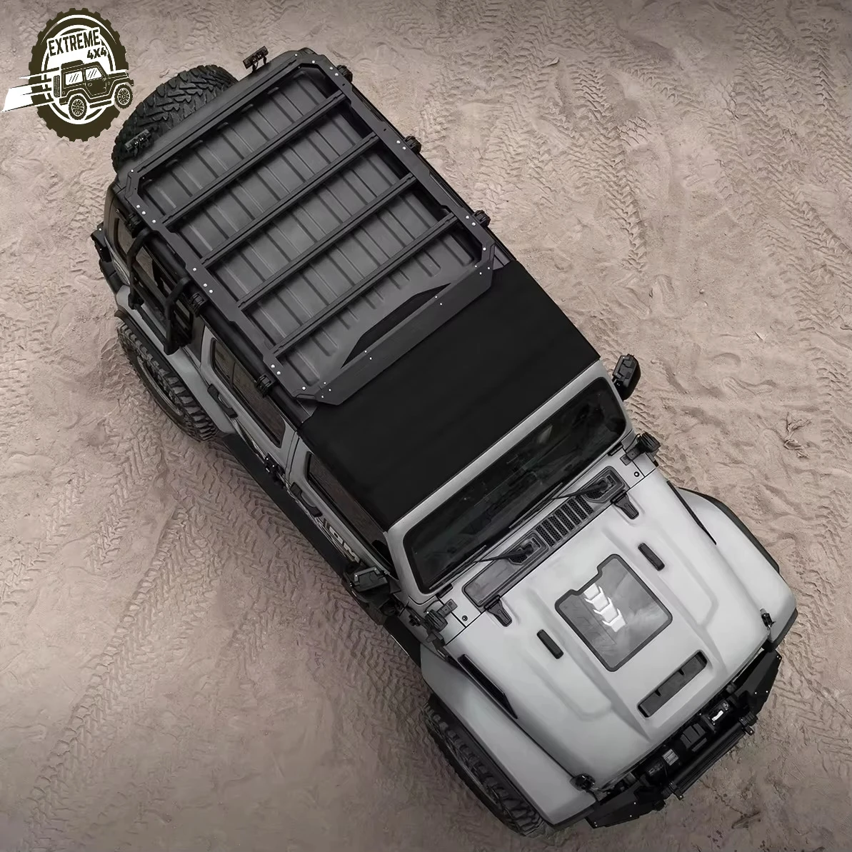 

omu genesis aluminum top luggage cargo carrier bracket for jl/gladiator jt roof rack