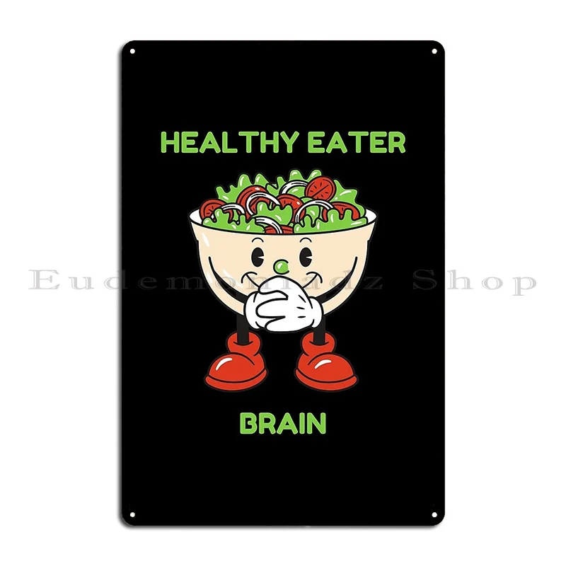 Healthy Eater Healty Foods Healthy Life Metal Sign Pub Printed Decoration Bar Cave Wall Cave Tin Sign Poster