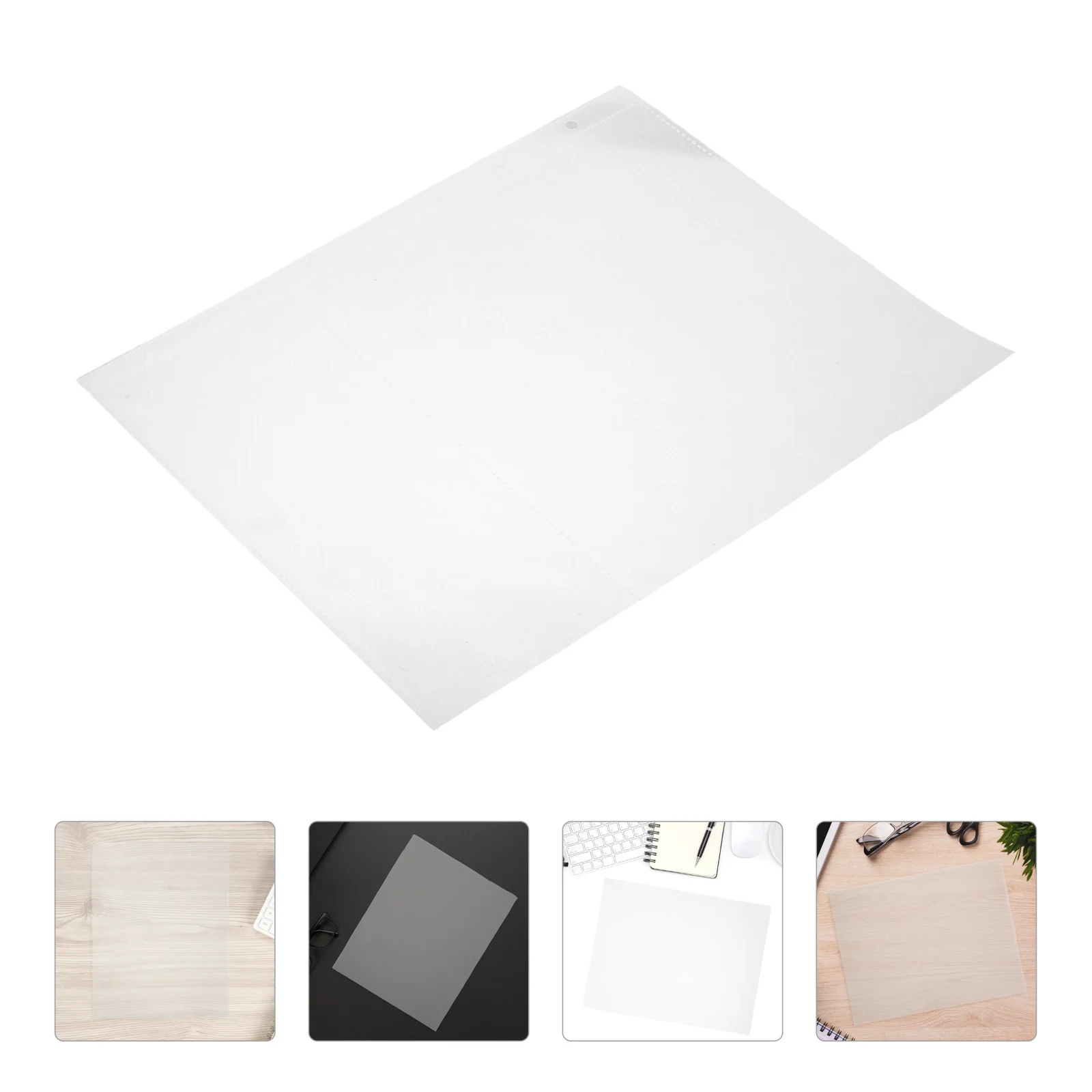 

40Pcs PVC Transparent Refill Pages 3-Pocket 4-Hole Currency Sheet Protectors for Money Coupon Bill Collection Album Dollar