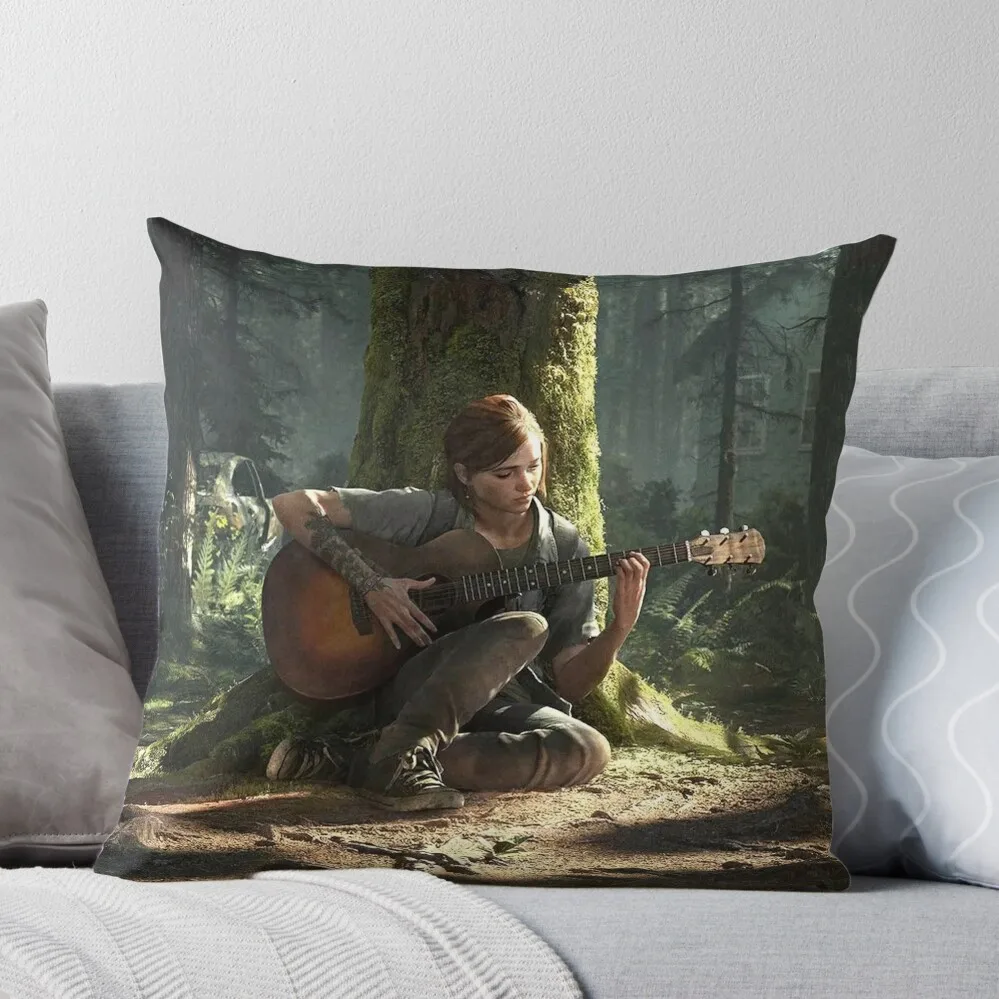 Ellie With Guitar Throw Pillow Christmas Pillow Covers New year