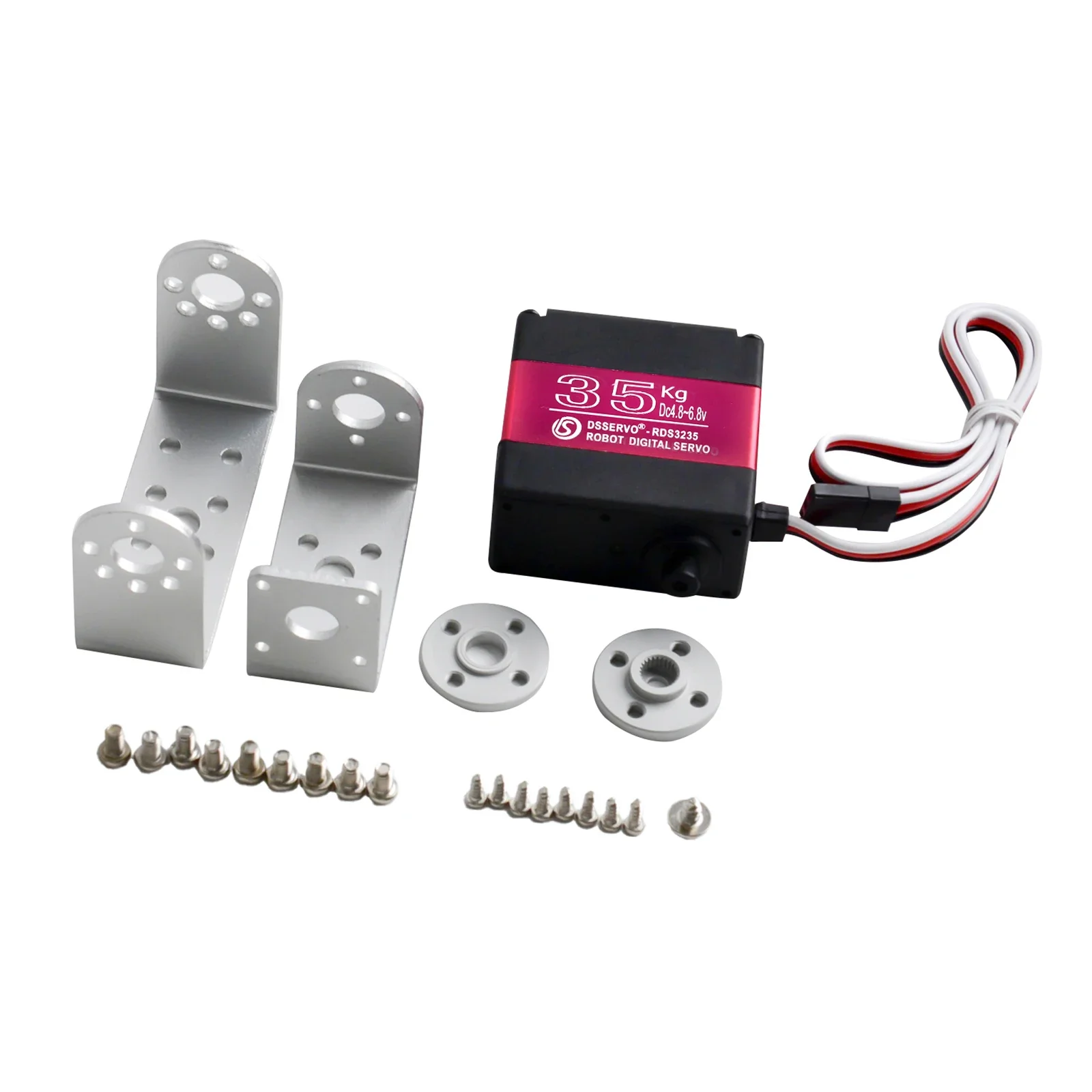 RoRuS4PCS 35KG RDS3235 Dual-shaft Digital  High Speed Torque Metal Gear 180/ 270 Degree RC Robotic s Motor For RC Car