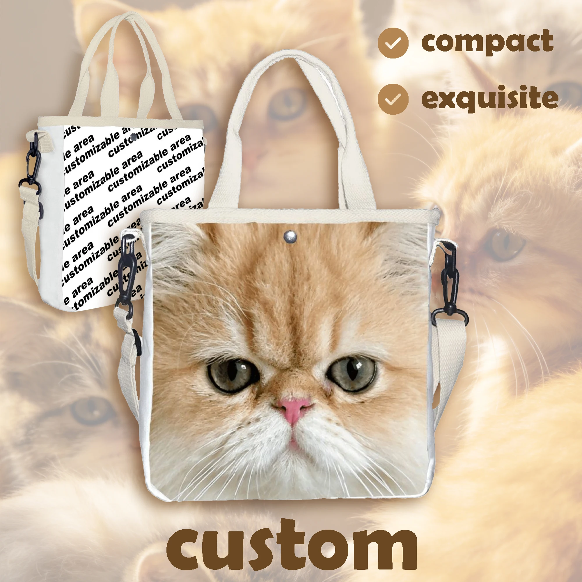 

1PC Fashion Mini Customizable Printed Shoulder Bag Stylish Crossbody Bag for Daily Commute Handbag Gift Memorial