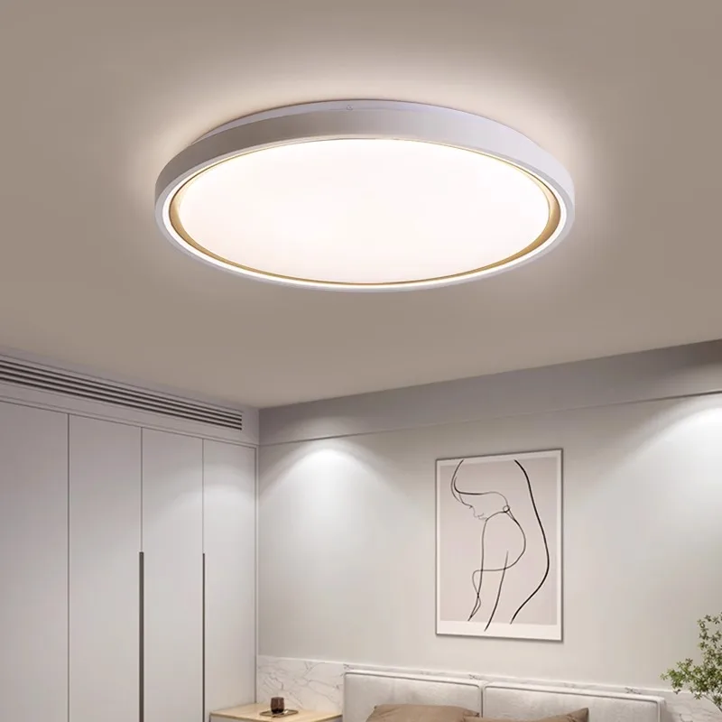 Imagem -02 - Quarto Moderno Luz de Teto Simples Iluminação Led Nordic Circular Jantar Estudo Sala Estar Luz Casa Decorar Luminárias