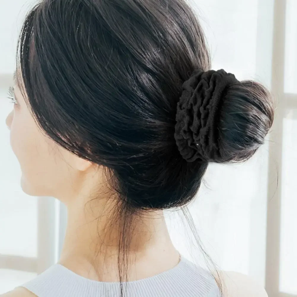 Classic Large Stretch Thick Hair Ties Women Girls Seamless Cloth Elastics Ponytail Holders Knit Hair Scrunchies for Thick Hair