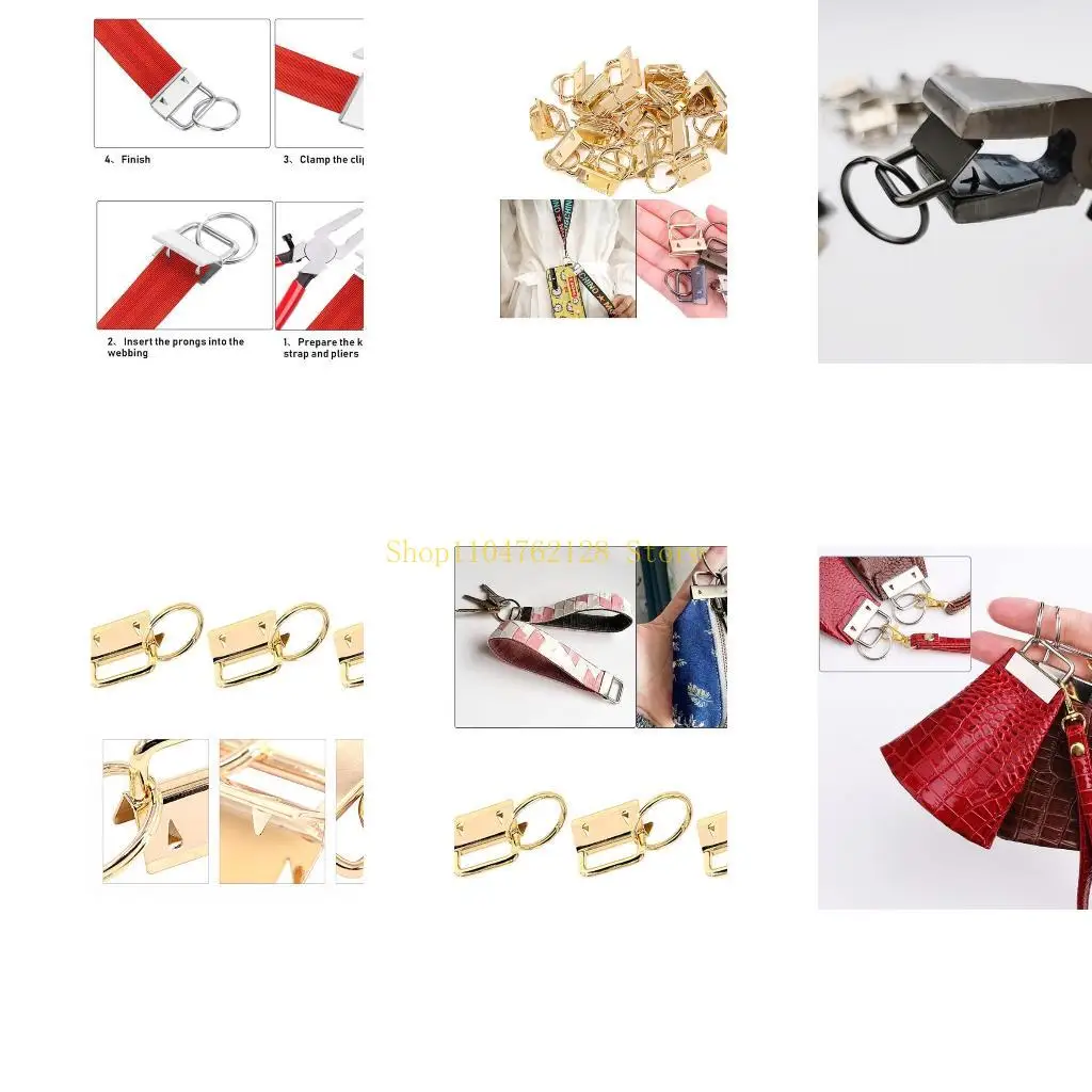 

50pcs 1 Inch for Key Hardware with for Key Rings Set for Bag Wristlets Ribbon Webbing Embossed Hand Craft 25mm best sale