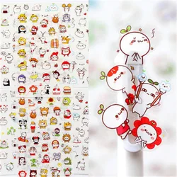 6PCS DIY Stickers, Cartoon Cute Handbook Student Stationery Stickers Children's Small Pattern Journal Stickers