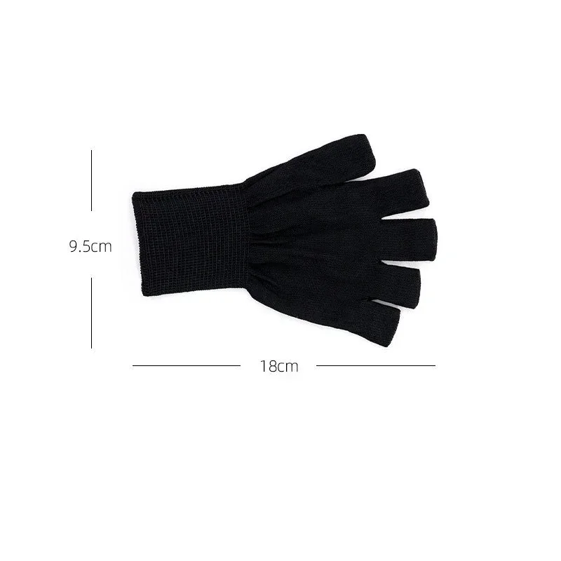 1 par Anti negro UV Gel escudo guante Anti UV negro fino guantes para uñas sin dedos manicura herramientas de Arte de uñas lámpara LED secador de uñas