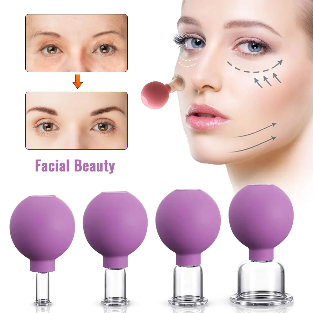 Massager for Face Rubber Cupping Massage Body Cup Facial Skin Lifting Anti Cellulite Suction Glass Cup Vacuum Cupping Massage