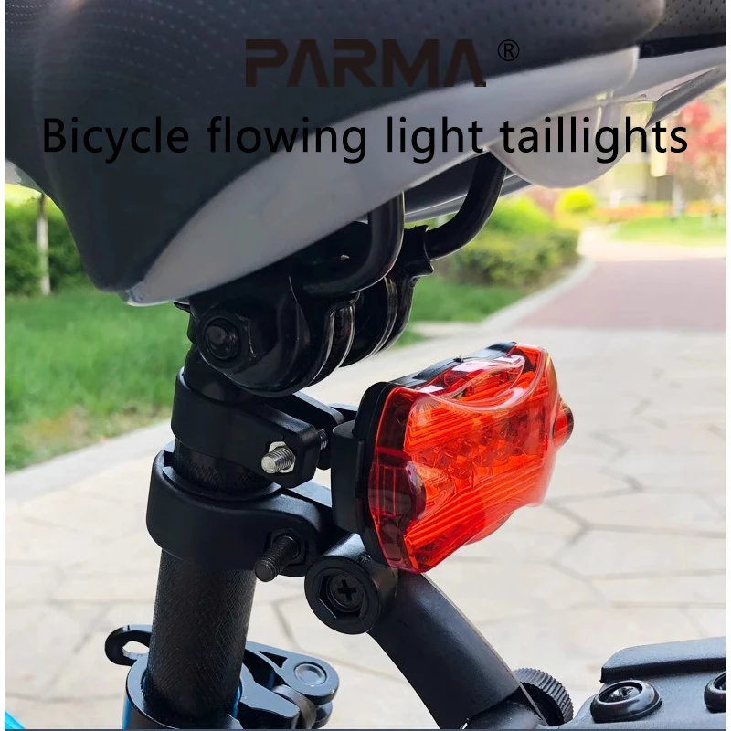 دراجة ليلية، تحذير للسلامة، ضوء خلفي، فراشة حمراء، ضوء خلفي للدراجة الجبلية