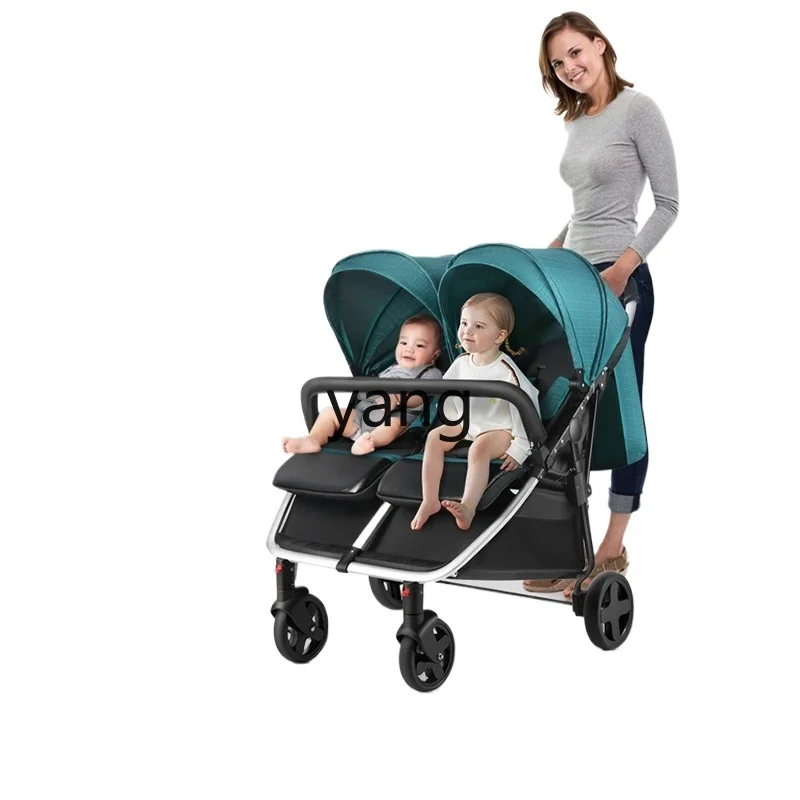 

CX Twin Baby Stroller Lightweight Sitting Lying for Children and Kids Double Stroller