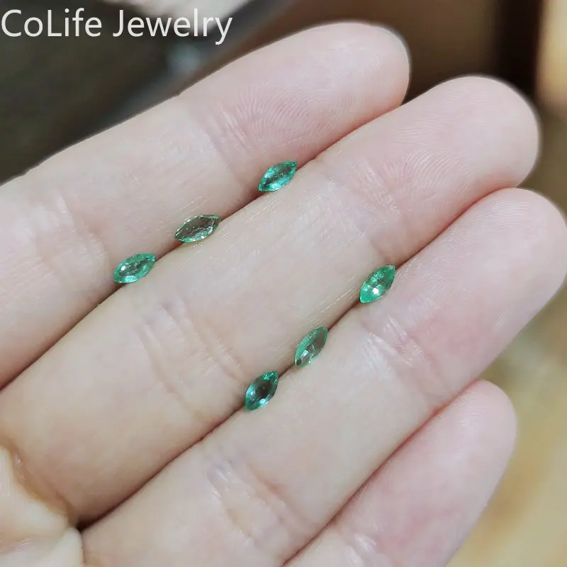 Marquise Cut 2.5mm *5mm Natural Emerald Loose Gemstone for Jewelry DIY