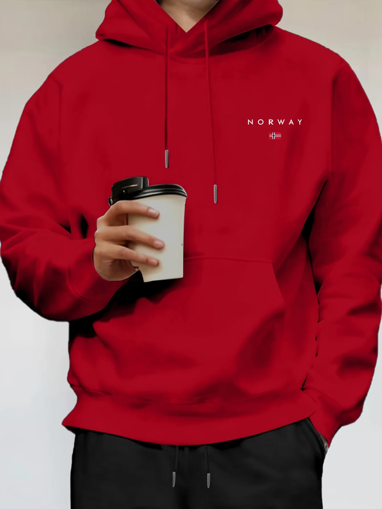 Nordic Style Relaxed Fit Clothing Item Hoodie, Individual Trendy Hooded Sweatshirt Regular Fit, Casual Long Sleeve Hooded P