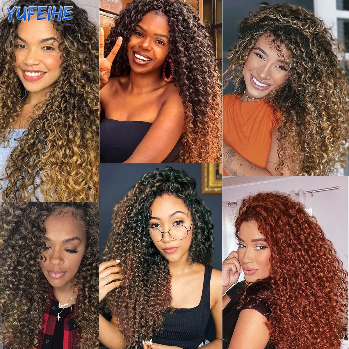 Deep Twist Braiding Hair Synthetic Passion Twist Crochet Hair Extension African Curl Water Wave For Women High Temperature Fiber