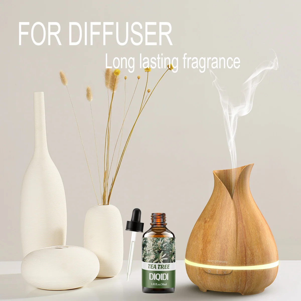 Huile essentielle d'arbre à thé, huile essentielle composée, huile essentielle d'aromathérapie domestique, élimine les odeurs, l'air clair, diffuseur, humidificateur.