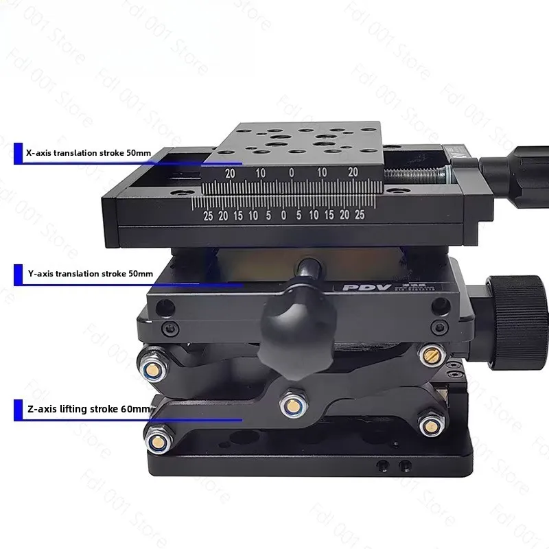 Precision Manual Lift Table Z Axis Displacement Translation Stage Shear Height Adjustment Stand