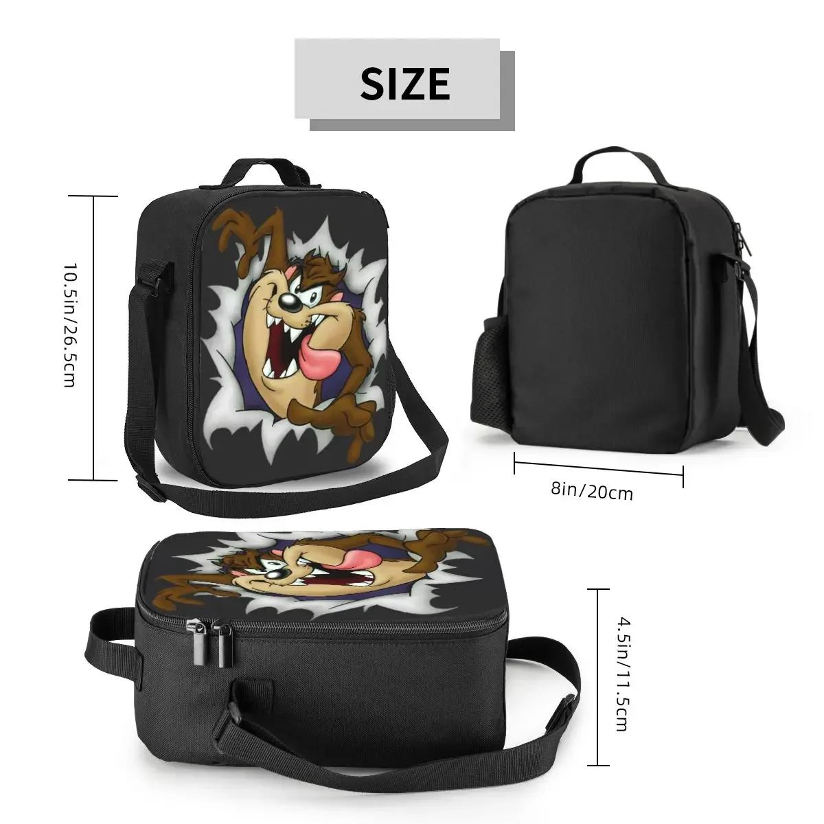 Tasmanian Devil Insulated Lunch Bag for Women Taz Cartoon Comic Thermal Cooler Bento Box Kids School Children