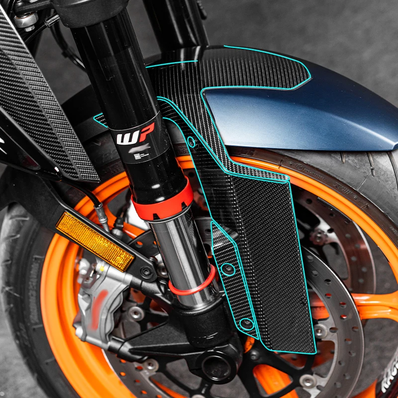 Carbon Fiber Fairing Stickers Kits For KTM 1290 Super Duke R Motorcycle Accessories Plastic Area Decoration Protection Decals