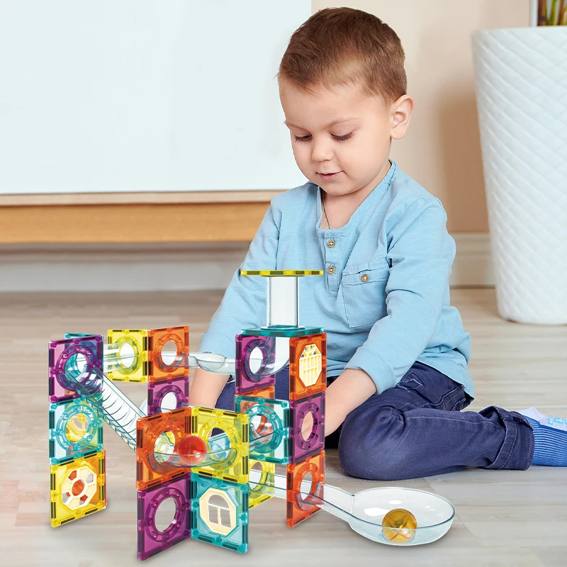 أنابيب مغناطيسية ملونة، مجموعة مكعبات بناء مغناطيسية ملونة فاخرة، ألعاب تعليمية جذعية - ألعاب إبداعية ذاتية الصنع