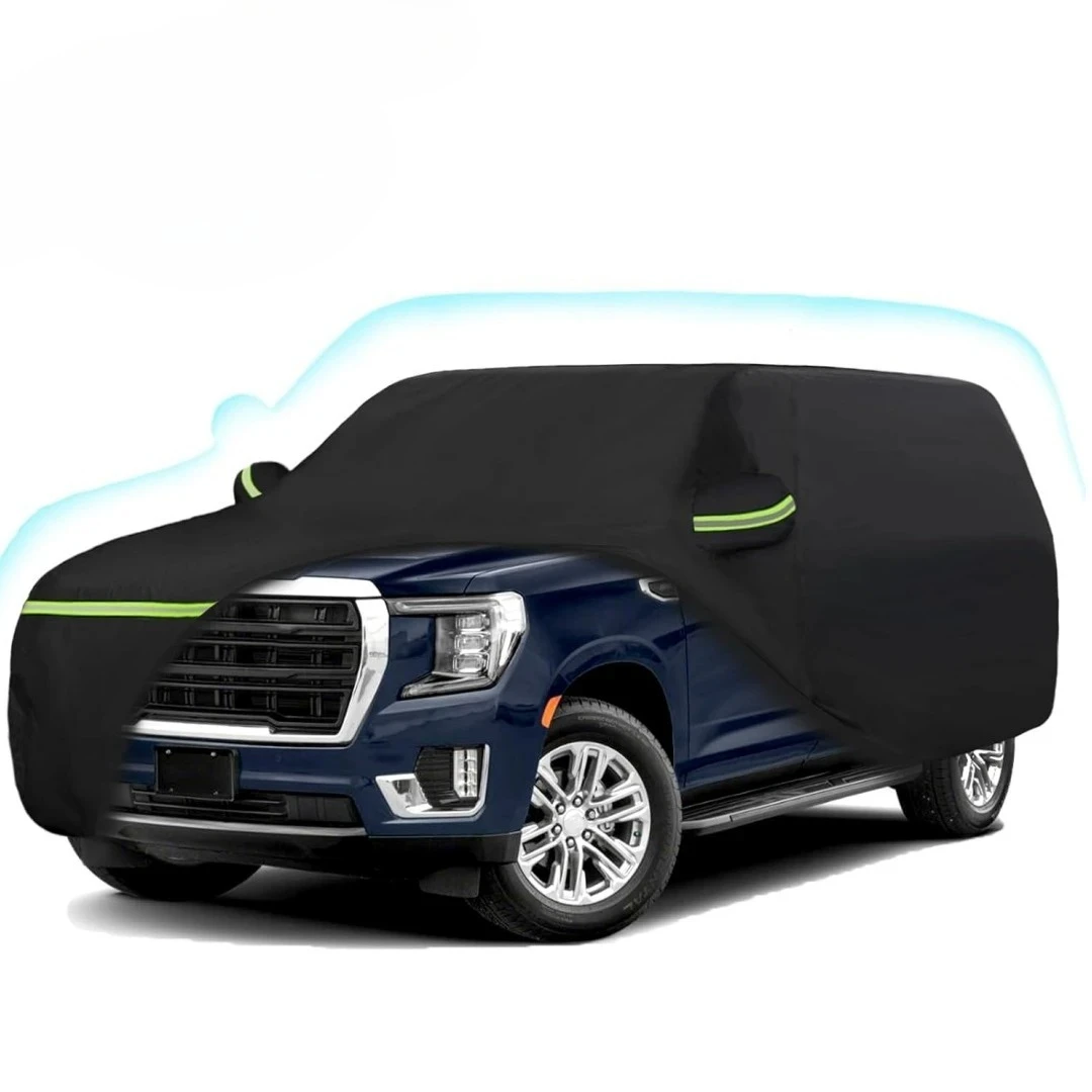 

Car Covers For 2007-2024 Chevrolet Tahoe Heavy Duty Waterproof Sun Rain UV Dust Snow Protection Outdoor Cover With Zipper Door