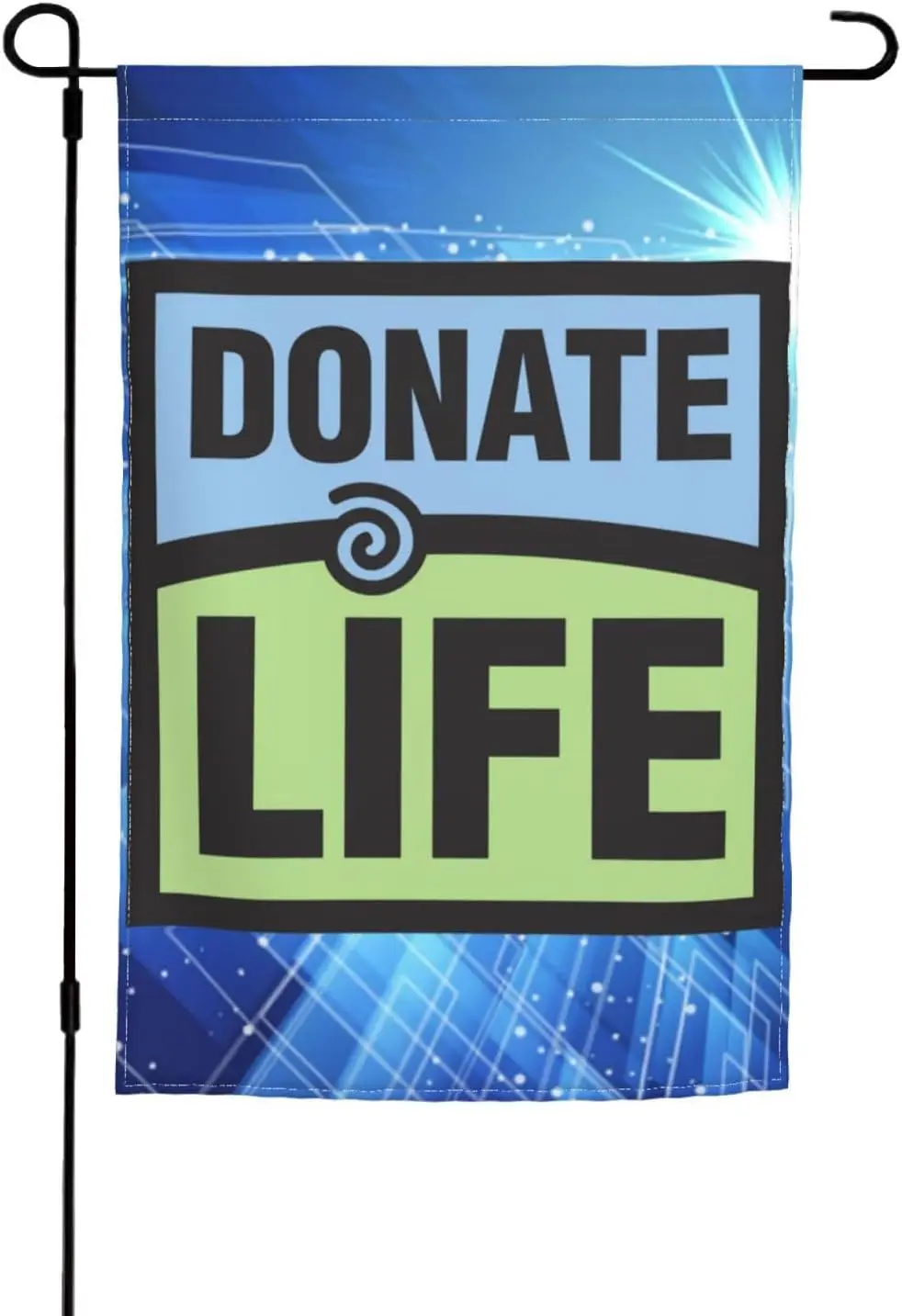 Donggua Garden Flag Donate_Life Logo Garden Flag Banner Sign Home Decorations Double-Sided Printing 12 X 18 In Flag, White