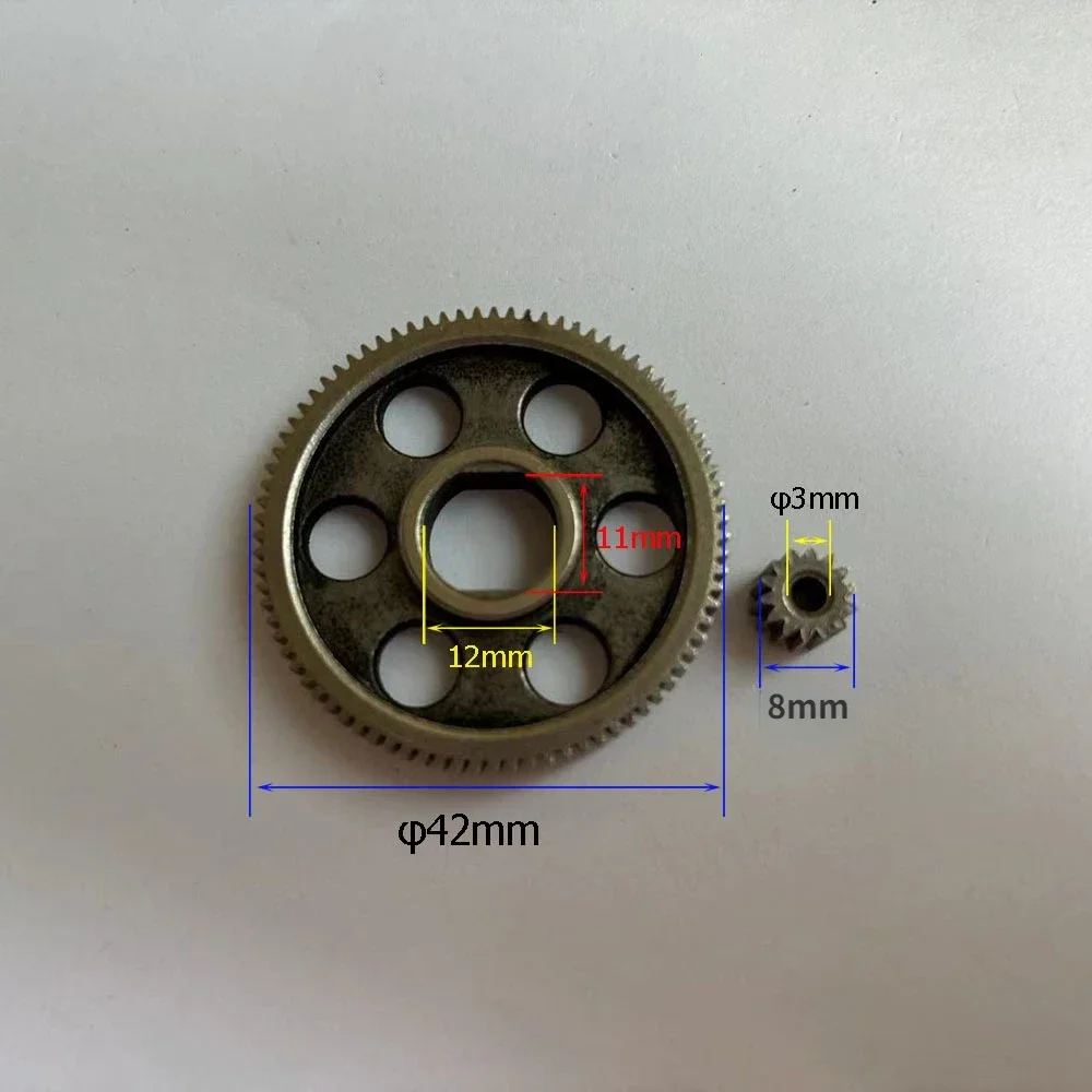 1 set of 42mm Mini gears for lawn mower Lithium battery chainsaw Square holes Pinion assembly