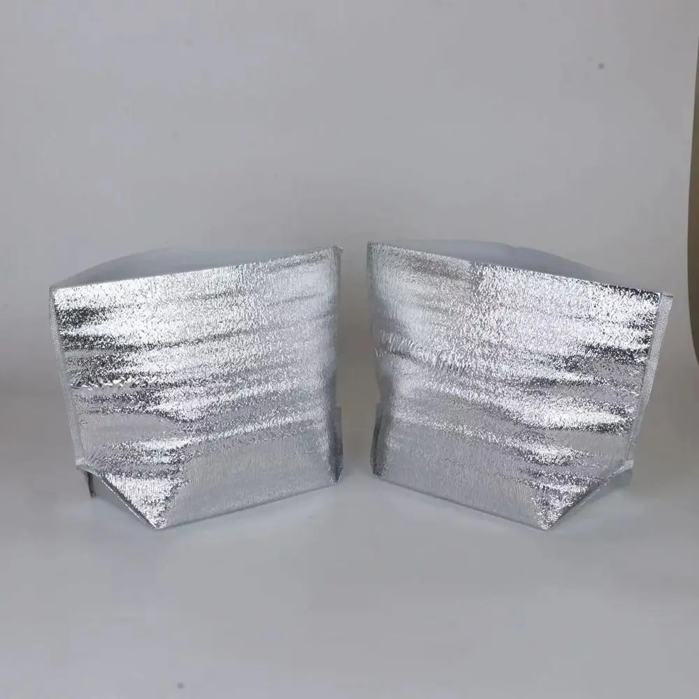 5 قطعة الجليد المحمولة الباردة الدافئة الألومنيوم احباط حقيبة تسليم الناقل التعبئة حقيبة عزل الغذاء الحرارية 3 مللي متر حقيبة للحفاظ على البرودة تخزين المشروبات