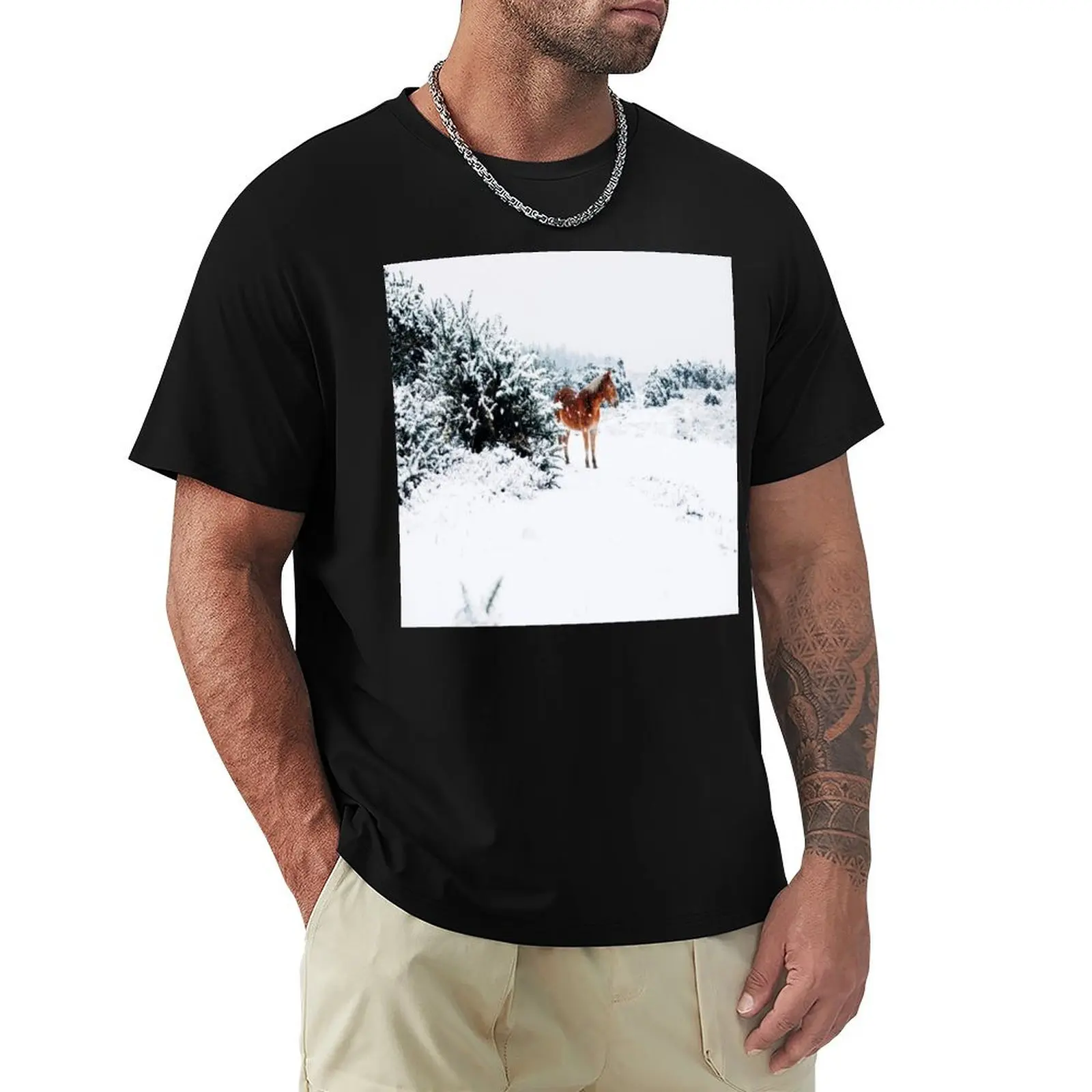 Snowing on horse T-Shirt tops sublime sweat shirts, men