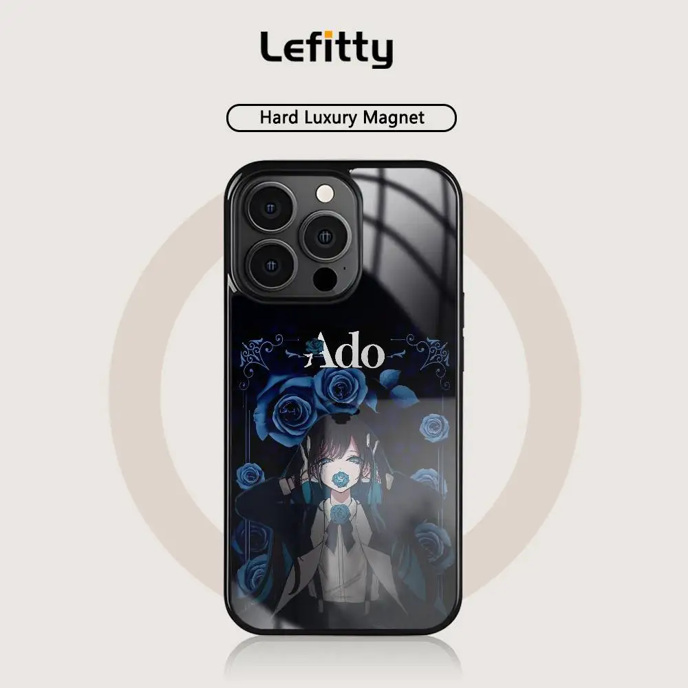 A-Ado Cool Anime Cassa Del Telefono Per iPhone 16 15 14 13 12 11 Pro Max Plus Mini Magsafe Copertura di Ricarica Senza Fili Guscio Duro Magnetico