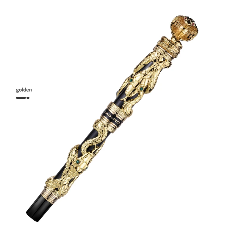 

High Quality Jinhao Snake Fountain Pen Luxury Calligraphy Mb Iraurita Cobra 3D Pattern Writing s Gift Office Supplies