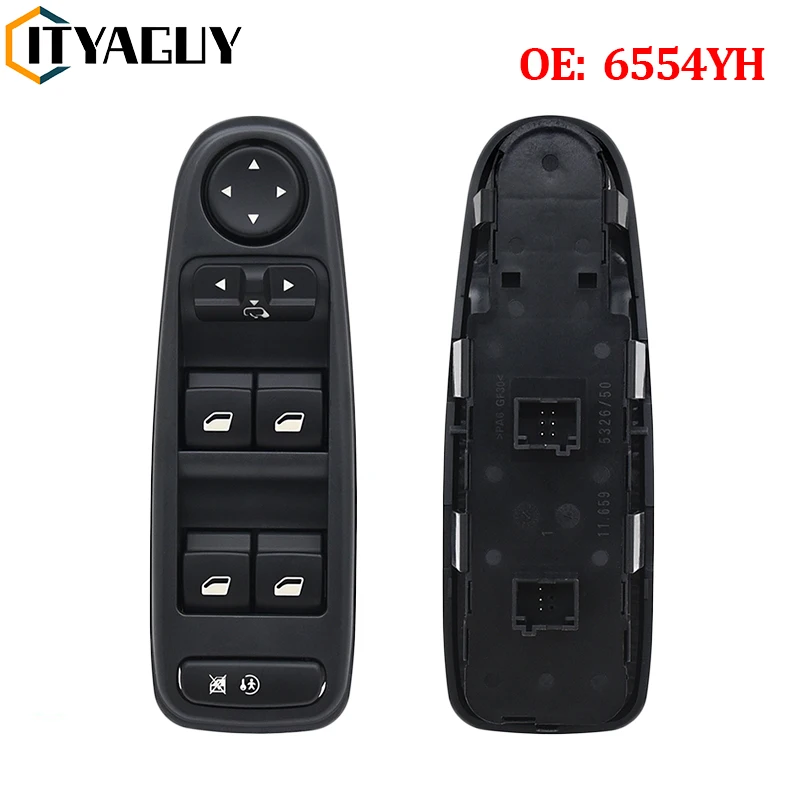 6554YH Główny przełącznik elektrycznego sterowania szybami do Citroen C4 Grand Picasso 2007-2014 6554.YH Przycisk sterowania lustrem