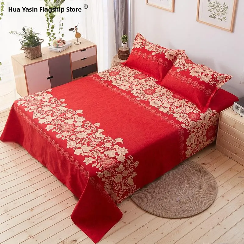 

Утолщенное красное постельное белье, 20 метров, для свадебных торжеств, из хлопковой ткани, в китайском стиле, для взрослых