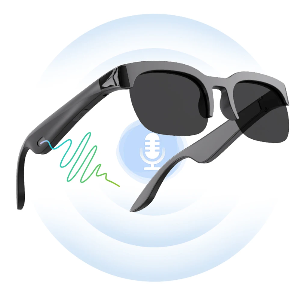Audio Glasses with AI Translator Hands-Free Music & Calls Outdoor Sports Headphones UV Protection for Men and Women