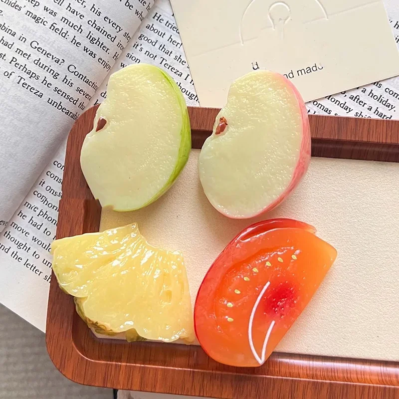 

Interesting and quirky hair accessories, fashion realistic food hair clips: corn, red shrimp, broccoli, beef roll forehead clips