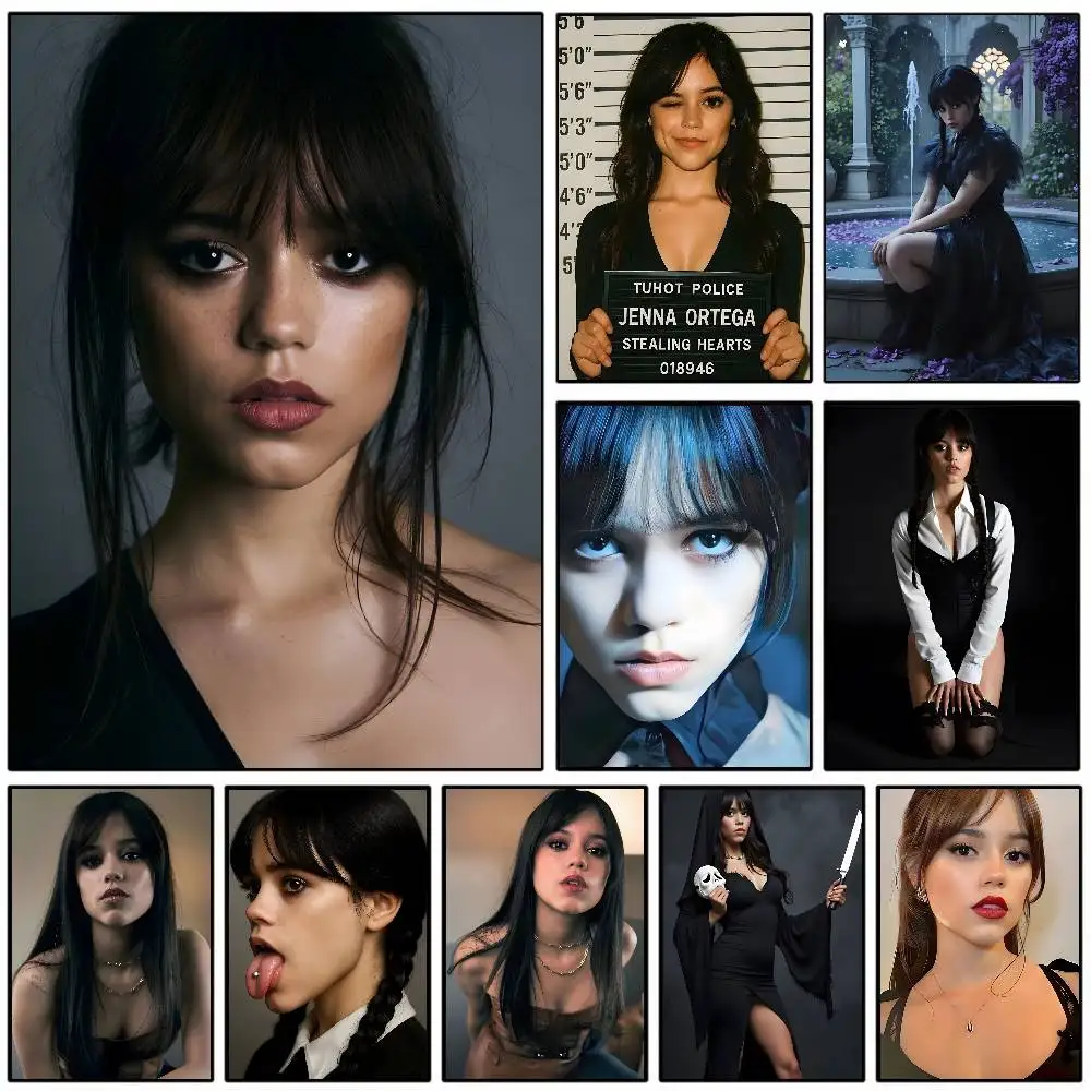 Actor J-Jenna O-Ortega Poster Art With Prints Home Bedroom Living Room Decoration Gift
