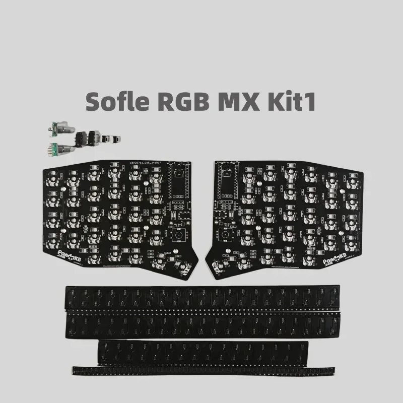 If-ergolite Split Keyboard Sofle RGB PCB Open Source Keyboard Custom Crkbd DIY Wired Wireless for Gaming Split Keyboard Gift