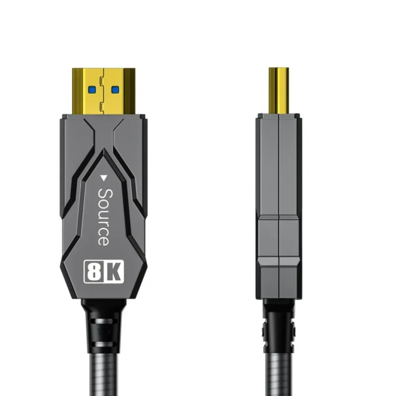 DTECH 100m HD 3D HDR Video Hdmi Cable With Waterproof Shell 8K HDMI Armor Fiber Optic 2.1V Cable for Monitor and Projector