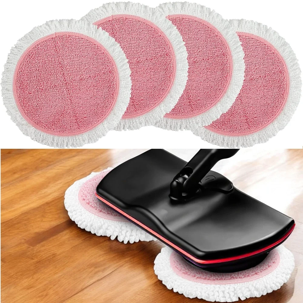 4Pcs Microfiber Mop Pads for bobot E700 Electric Mop Reusable Cleaning and Waxing Pads for Hardwood Floor Spin Mop Refills