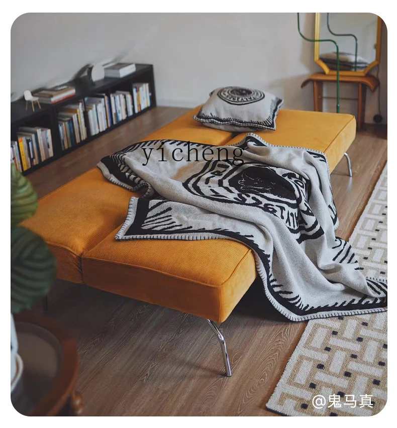 

folding sofa bed corduroy retro sitting and lying dual-purpose study small apartment living room multi-functional sofa home