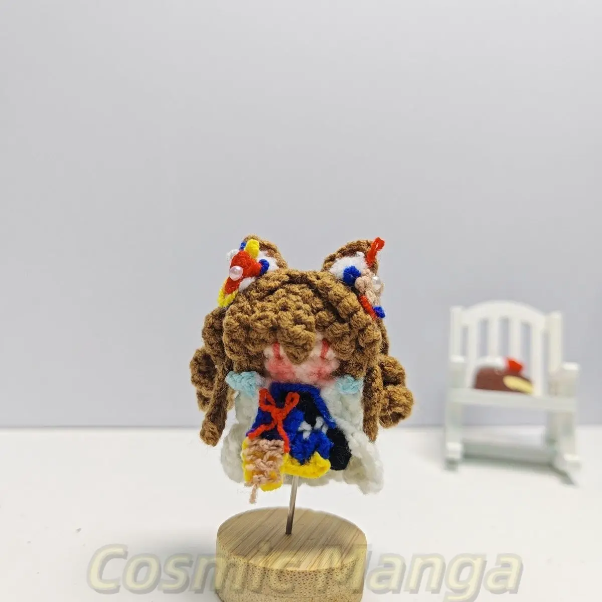 Game Arknights: Endfield Gilberta Cosplay Cute Handmade Crocheting Stuffed Animal Keychain Puppet  Keyring Halloween Gift - view 5