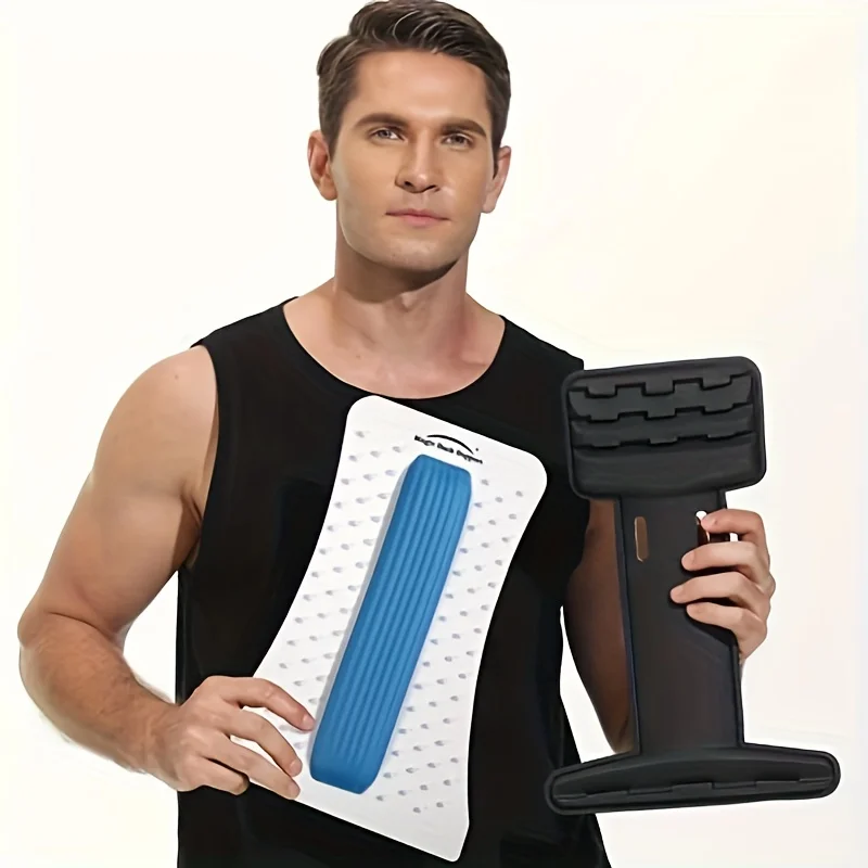

Ergonomic Back Stretcher Relieve Muscle Pain and Stress - 3 Adjustable Settings for Customized Support - Suitable for and Offi