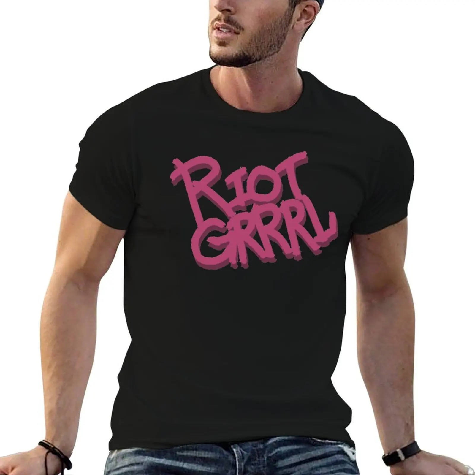 

Riot Grrrl Logo T-Shirt cotton tshirt 100% t shirts for man cotton T-Shirt