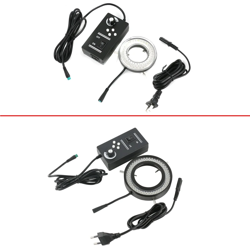 Industrial Microscope 4 Segment Intensity 64 144 LED Ring Light 4 Zone Wheel Drive Partition Adjustable Lamp Illumination Source