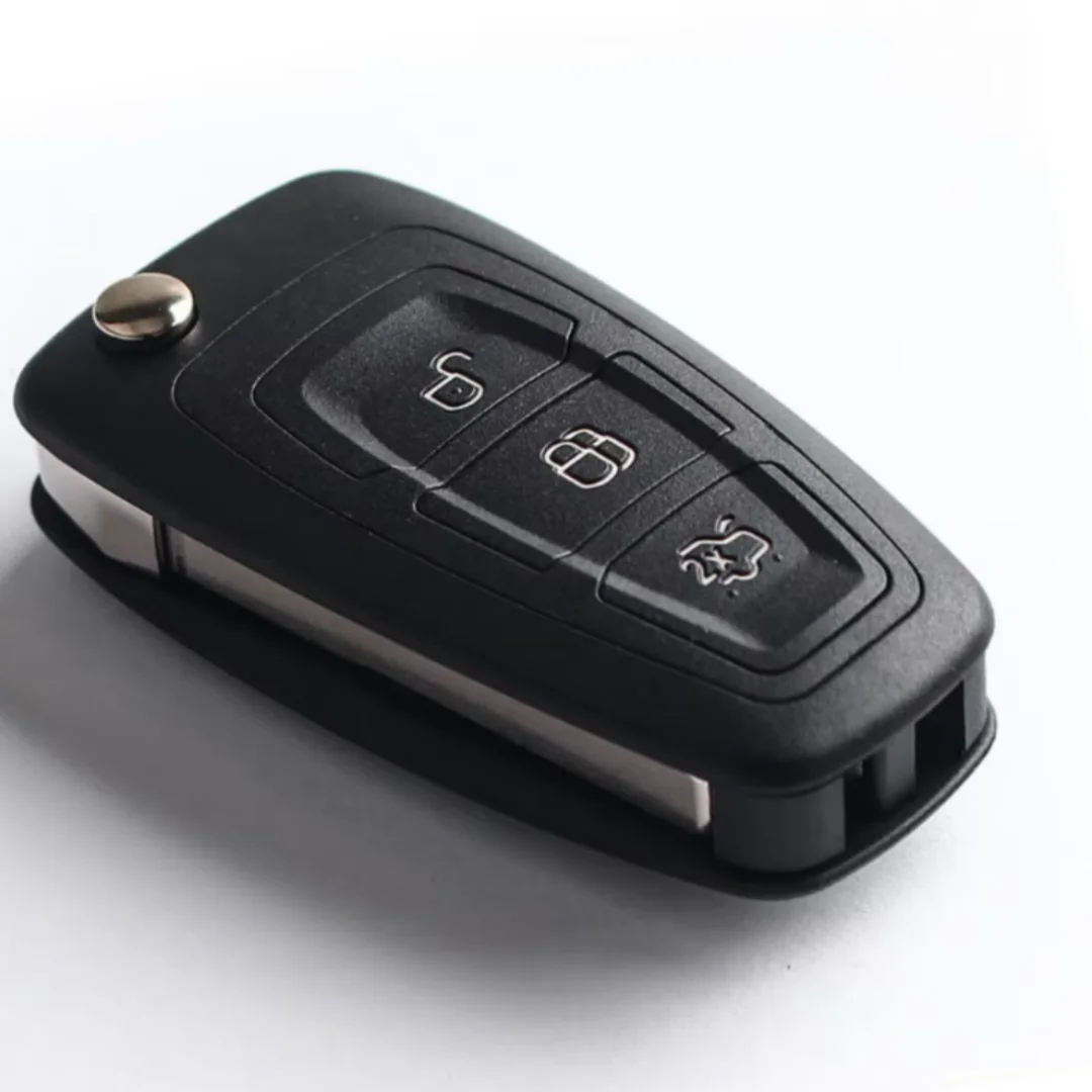 1PCS For Ford Focus Mk1 Mondeo Transit Connect FO21 Key Uncut Blade 3 Buttons Filp Remote Car Key Case Shell With Sticker