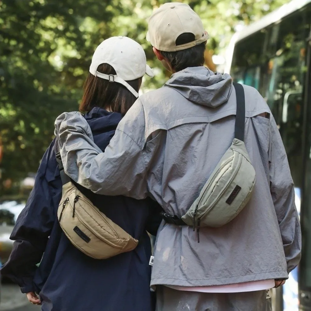 

Casual Men's Chest Bag Waterproof Large Capacity Nylon Shoulder Bag Multifunctional Commuting Crossbody Fanny Pack Biking