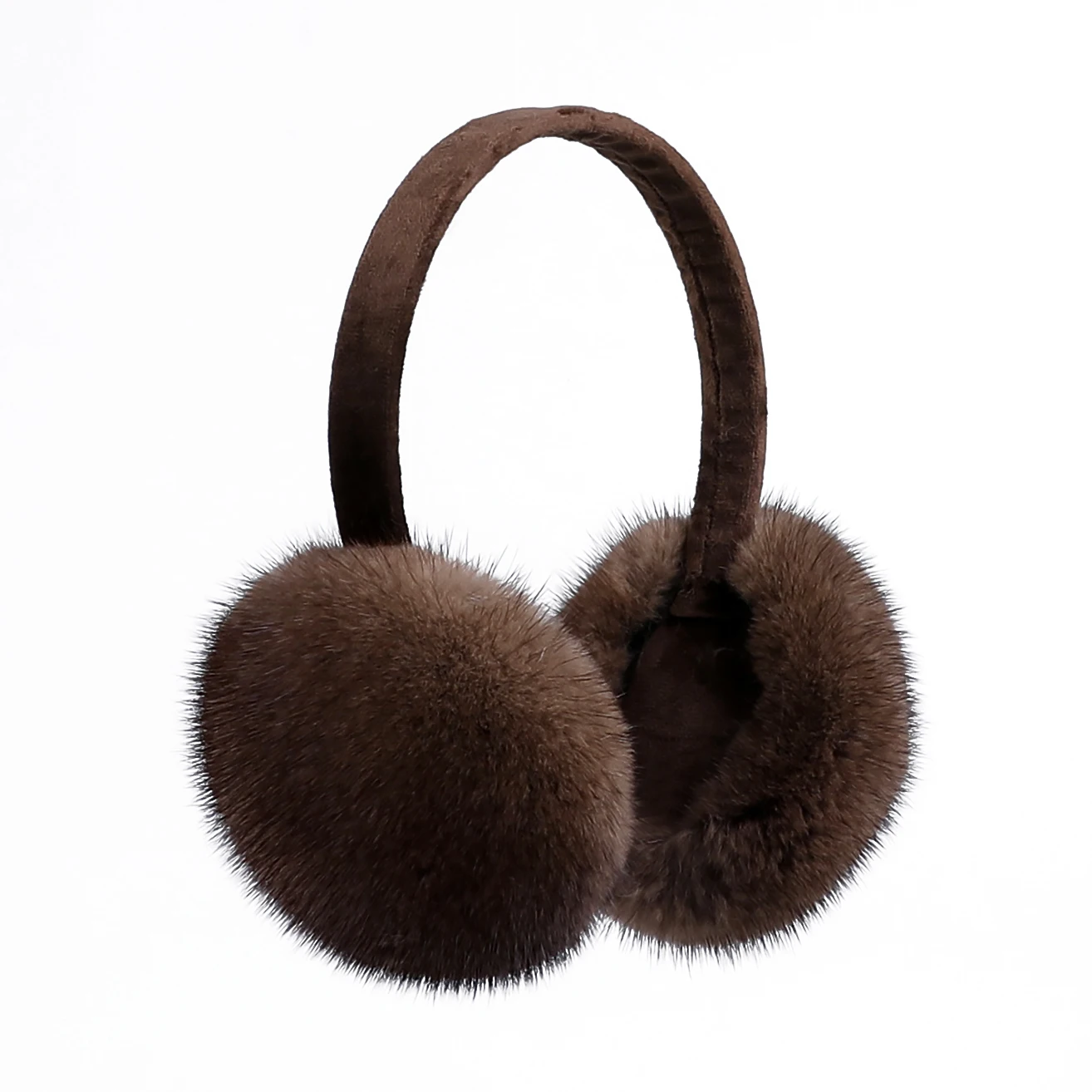 BOONJOVIA-Earmuffs de pele de vison real para homens e mulheres, aquecedor dobrável, banda de veludo, luxo, unissex, inverno