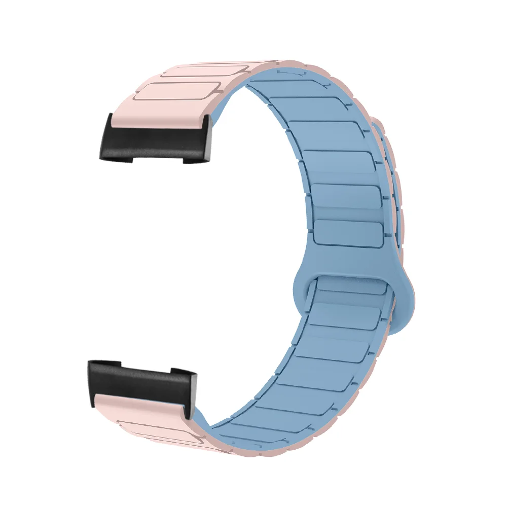 

18mm Magnetic Strap For Fitbit Charge 5 4 3 Armor Style Quick Release Lightweight Breathable Silicone Sport Band for Man Woman