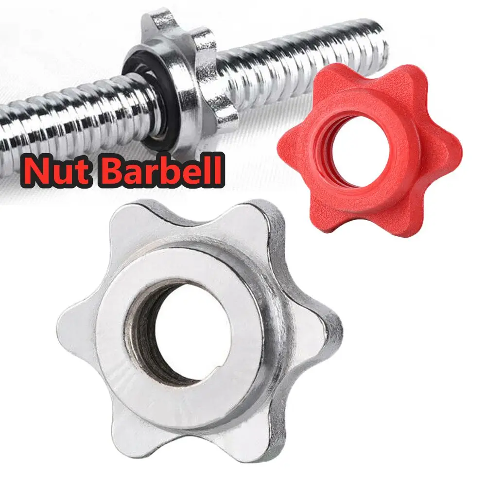 Anti-slip Standard Fixed Dumbbell Spin-lock Dumbell Accessory Clamps Dumbell Hexagon Nut Barbell Bar Dumbell Nut Collar Screw